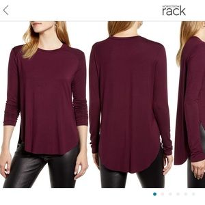 Halogen Long Sleeve Shirttail Hem Shirt Size XS